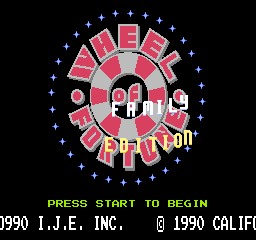 Wheel of Fortune - Family Edition (USA) Title Screen